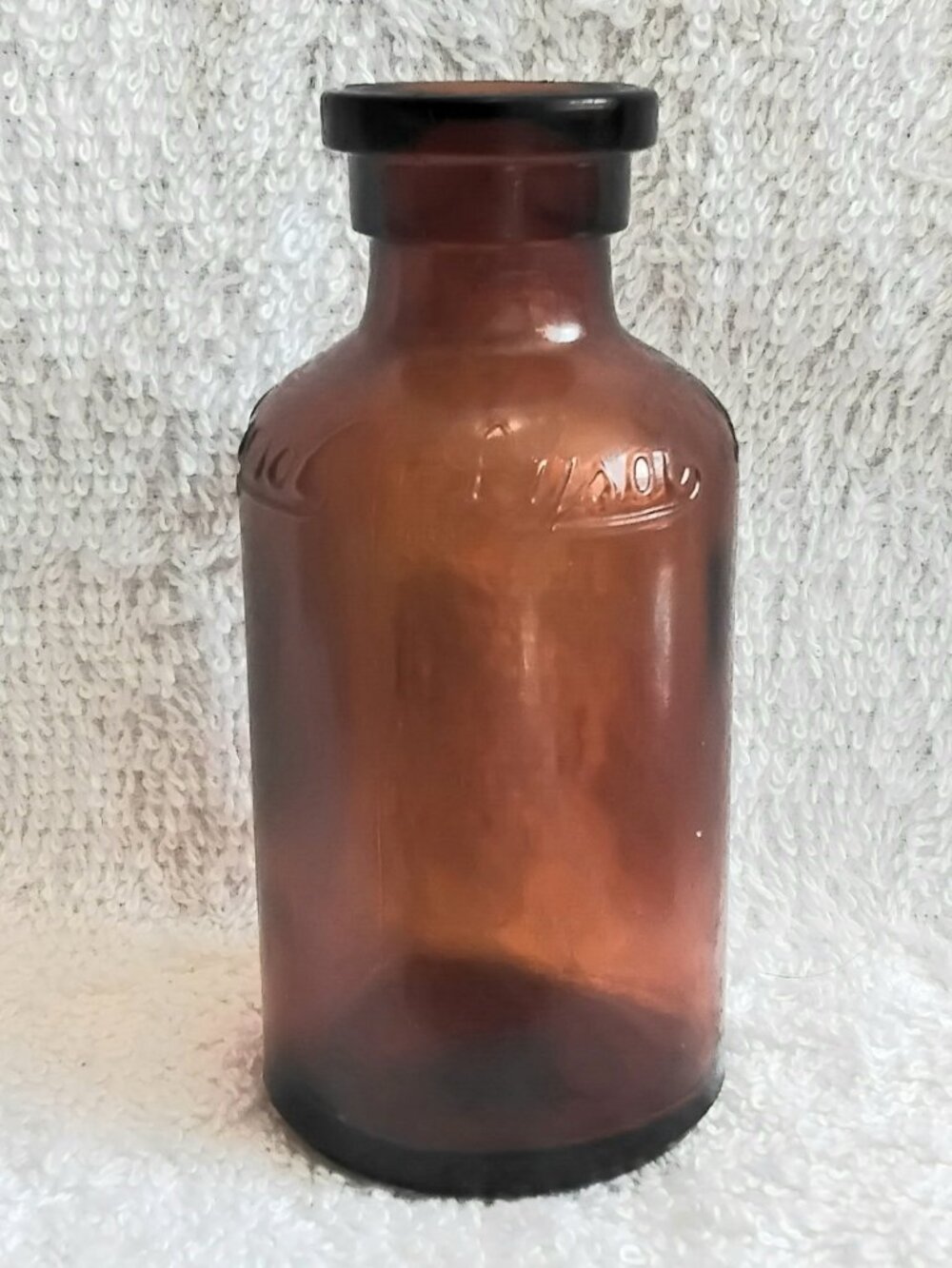 Antique 1920's 4" Amber Glass Bottle of Lysol Inc. in As Seen Condition!!